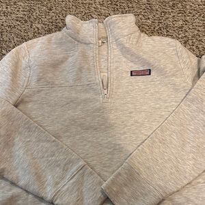 Vineyard Vines Light Heather Gray Women's Quarter-Zip Pullover
